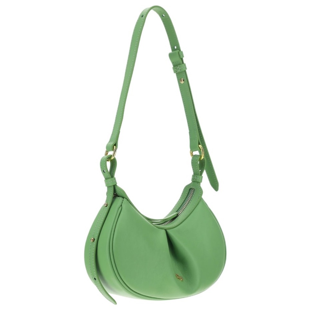 Yuzefi Bean Mini Leather Shoulder Bag in Green